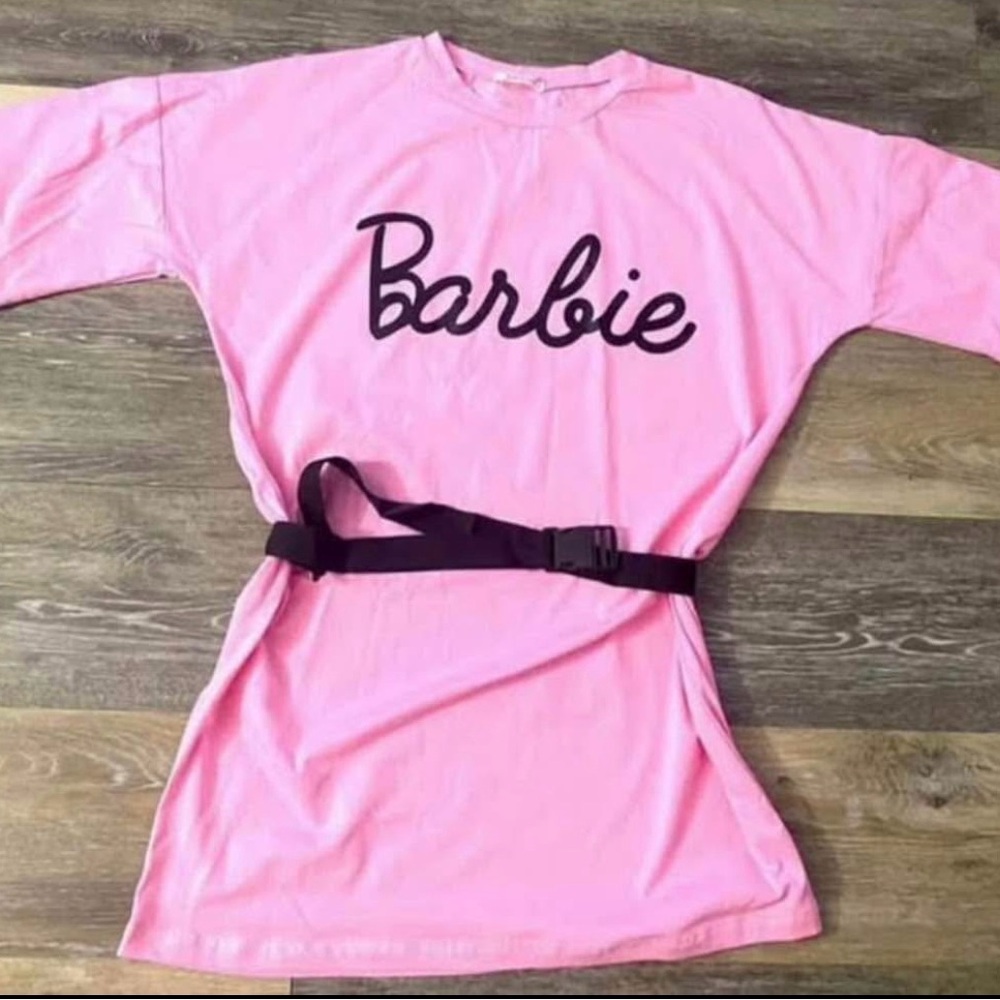 Barbie Pink Dress with Black Script